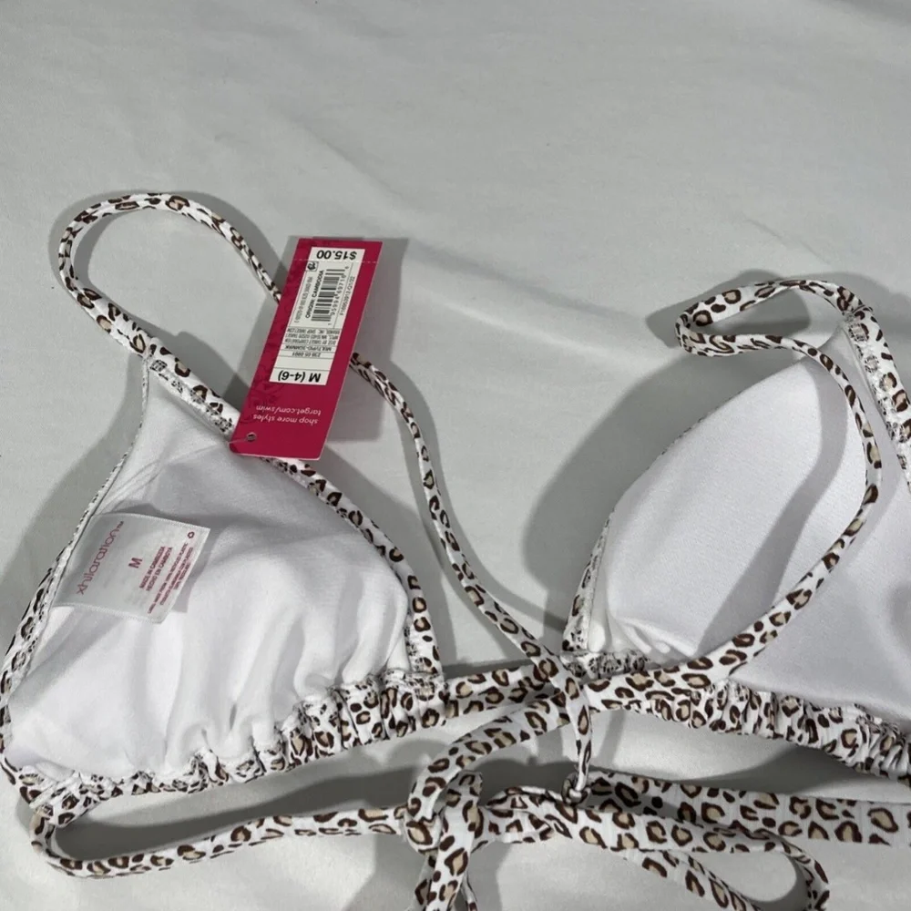 NWT Xhilaration Leopard Ribbed Top [ M‎ ] + String Bikini Bottom [ S ]